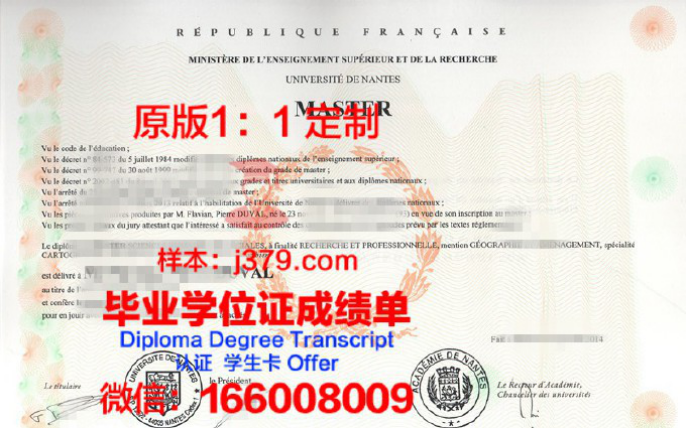 南特硕士学位证图片大全：一窥法国高等教育风采