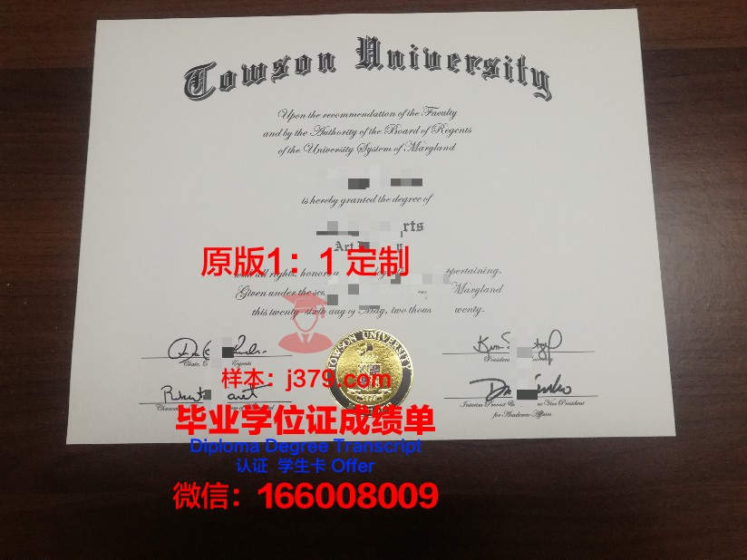 陶森大学的毕业证啥样(美国陶森大学)