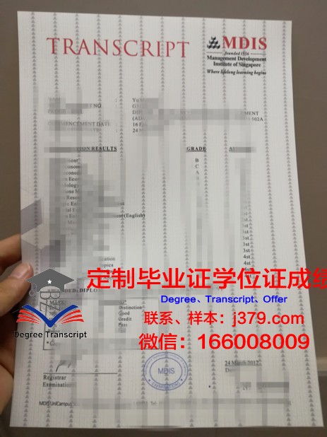 尚贝里大学综合理工学院证书成绩单