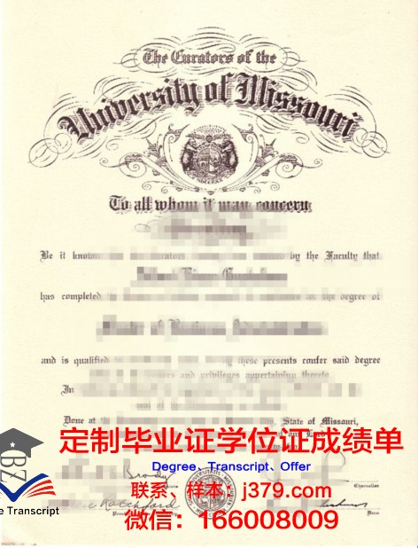 密苏里理工大学毕业证成绩单 Missouri University of Science and Technology diploma