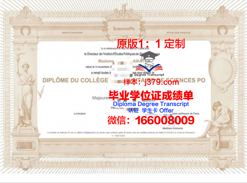 巴黎政治学院毕业证定制：追寻荣誉与梦想的象征