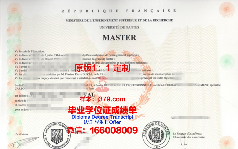 南特中央理工学院硕士毕业证：开启职业生涯的金钥匙