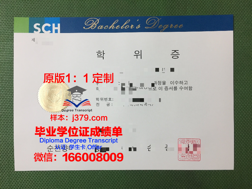 顺天第一大学毕业证书模板(第一本毕业证书)