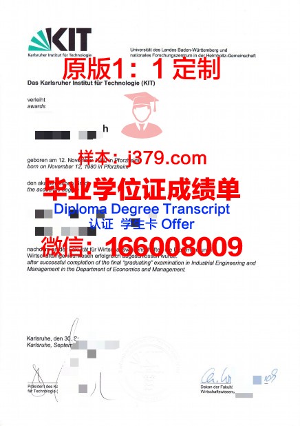 卡尔斯鲁厄理工学院毕业证书多久收到(卡尔斯鲁厄工业大学留学)